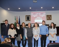 Autoridades y ganadores del concurso 