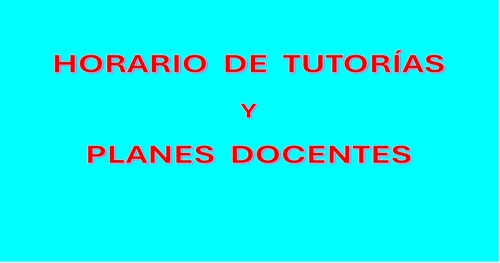 TUTORIAS Y GUIAS DOCENTES
