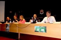 De izquierda a derecha, Amalia Reina, Miguel ngel Rando, Rosario Mrida, Antonio Agraz y Francisco Als, en la inauguracin del encuentro