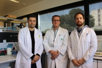Los investigadores de la Universidad de Crdoba en el IMIBIC Marco Calzado, Eduardo Muoz y Vctor Garca.