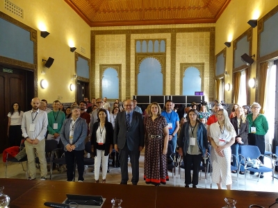 Foto de las autoridades en el cierre del proyecto In-Habit