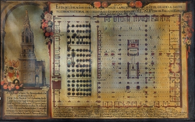 Plano anónimo de la Mezquita-Catedral, 1741. Archivo de la Catedral de Córdoba