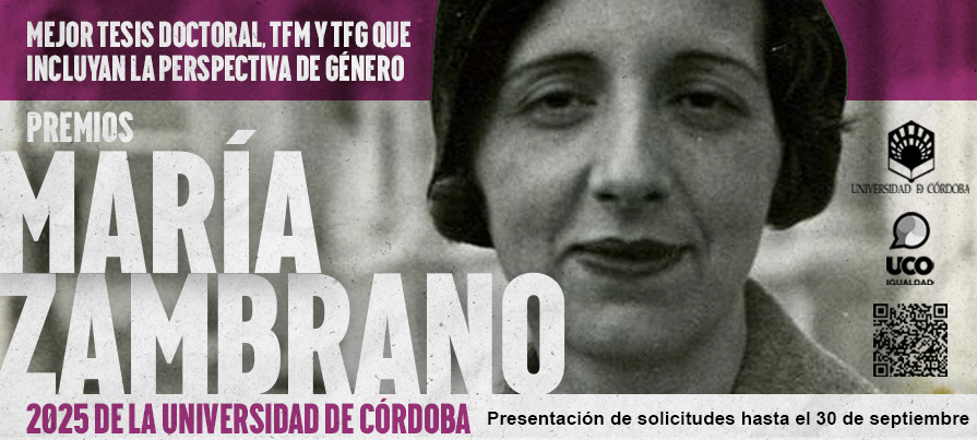 UCO IGUALDAD Maria Zambrano 2025 Banner Web Igualdad 895x403